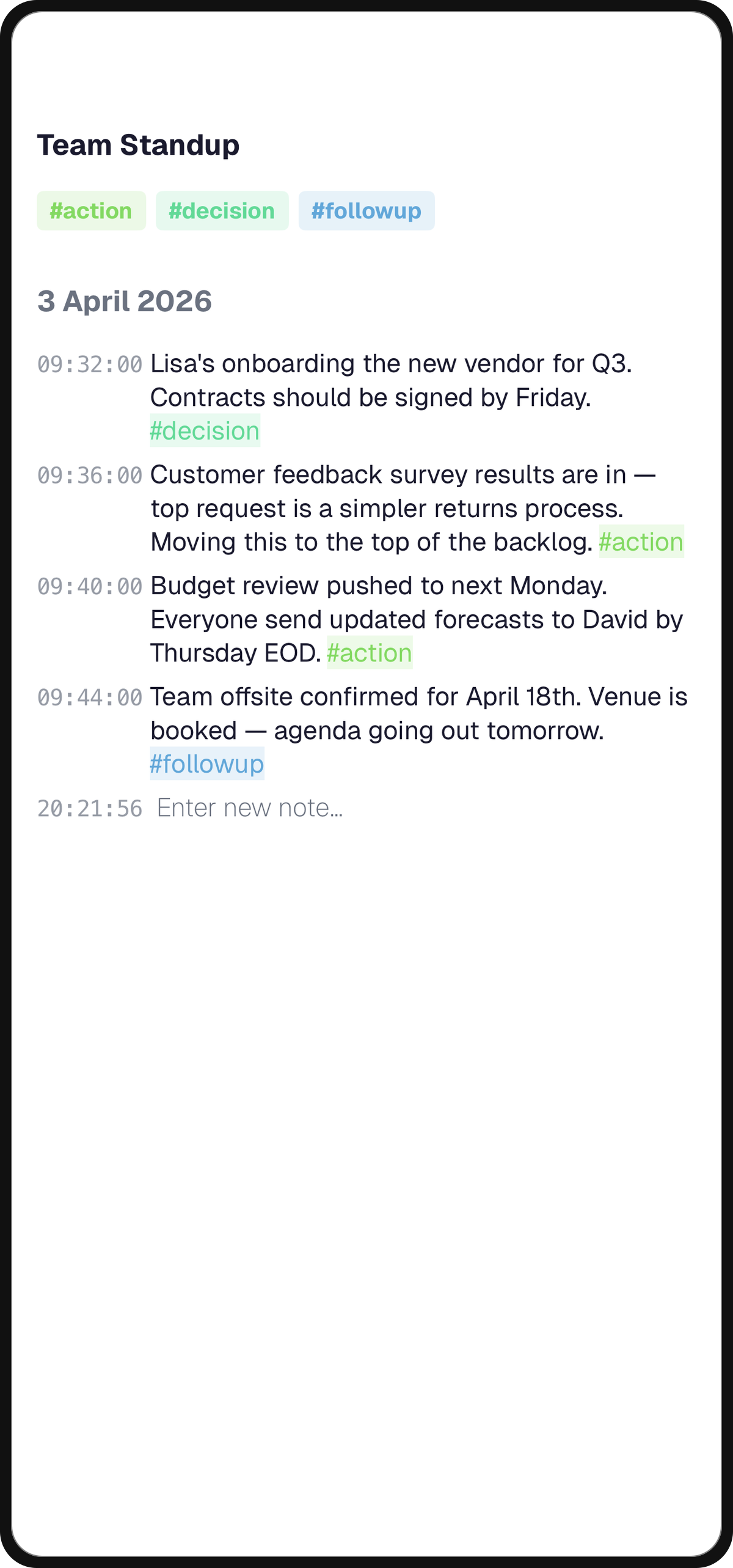 A Meeting Notes App That Stays Out of Your Way