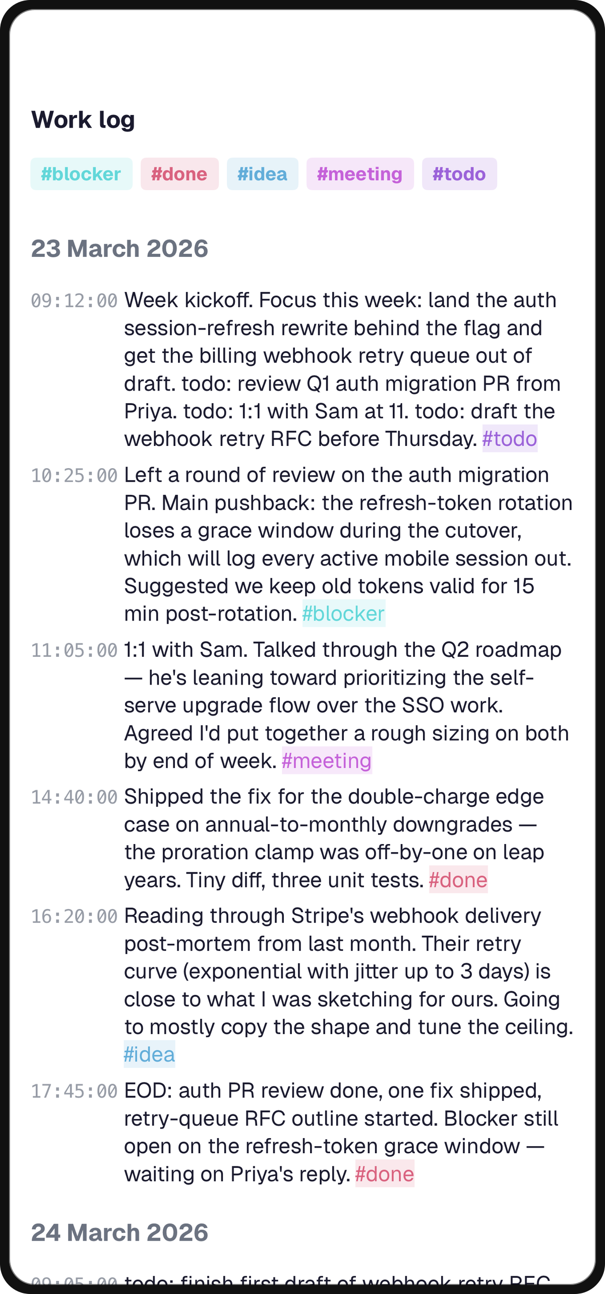 Keeping a Work Log Your Future Self Will Thank You For